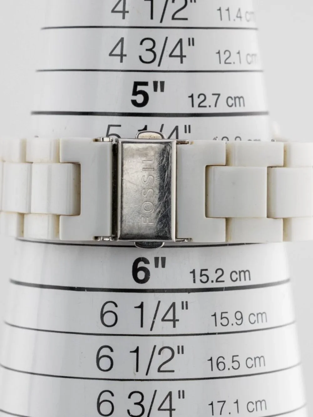 Fossil Stella ES-1967 White Resin Quartz Analog Women's Watch New Battery